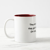 ADHD Huhn-Spaß Zweifarbige Tasse (Links)