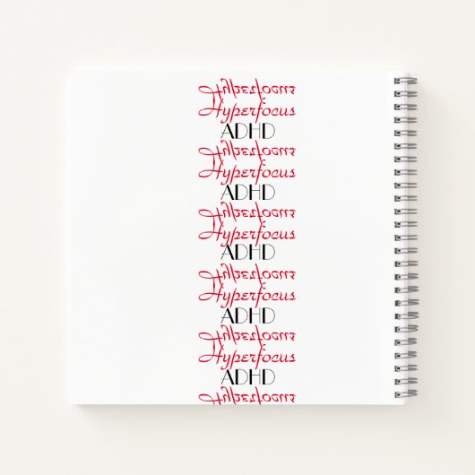 ADHD Hyperfocus-Bullet-Journal Notizblock (Rückseite)