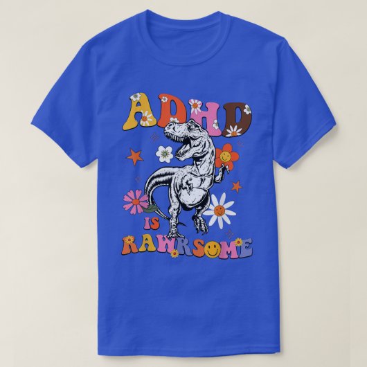 ADHD Is Awesome Boys Girls ADHD Awareness Dinosaur T-Shirt (Design vorne)