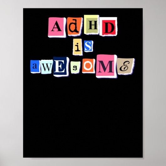 Adhd ist ein Phantastisches Zitat, das Aspie Ne fe Poster (Vorne)