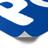 ADHD ist mein Superpower Fun Bubble Letters Blue Poster (Ecke)