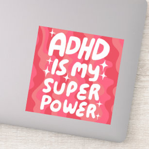ADHD IST MEIN SUPERPOWER Fun farbenfrohe Blasen Bu Aufkleber