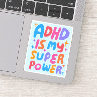 ADHD IST MEIN SUPERPOWER Fun farbenfrohe Blasen Bu