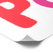 ADHD ist meine farbenfrohe Superpower-Blase-Buchst Poster (Ecke)