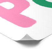 ADHD ist meine farbenfrohe Superpower-Blase-Buchst Poster (Ecke)