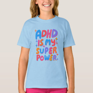 ADHD ist meine farbenfrohe Superpower-Blase-Buchst T-Shirt
