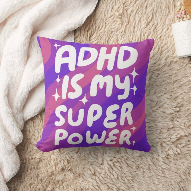 ADHD ist meine Superpower fröhliche Fun Bubble Let Kissen (Decke)