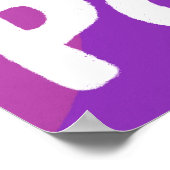 ADHD ist meine Superpower Fun Bubble Letters Lila Poster (Ecke)