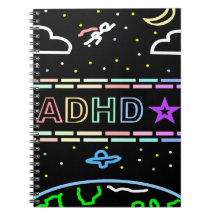 ADHD Journal Kinder Weltraumthemen-Notizbuch