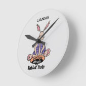 ADHD Kaninchenloch Personalisierte Rundwand-Uhr Runde Wanduhr (Winkel)