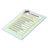 ADHD KIds Daily Checklist  Notizblock (angewinkelt)