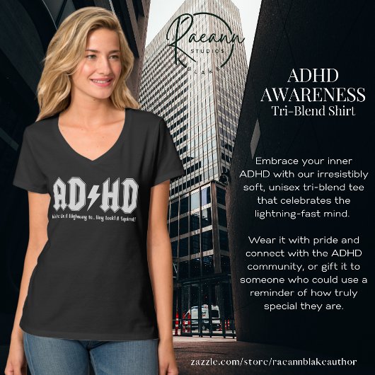 ADHD Mental Health Awareness V-Neck T - Shirt
