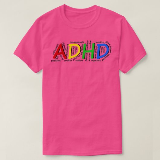 ADHD-Merkmale T-Shirt (Design vorne)