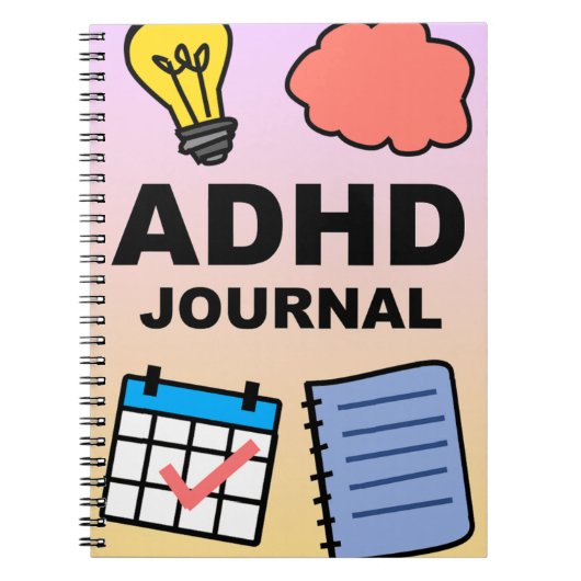ADHD Notebook Journal - Fokus, Track & Reflect Notizblock (Vorderseite)