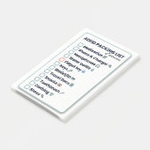 ADHD Packing List Minimalist Travel Checklist Post-it Klebezettel (angewinkelt)