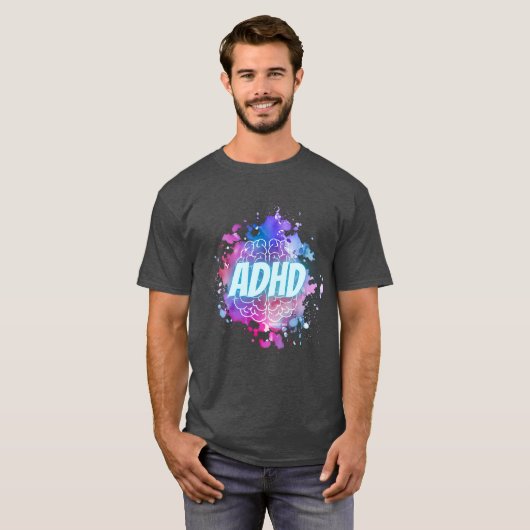 ADHD Paint Spritzer Brain Shirt (Vorne ganz)