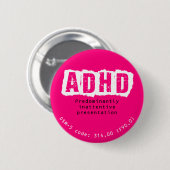ADHD-PI Knopf Button (Vorne & Hinten)