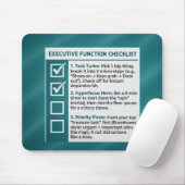 ADHD Productivity Executive Function Checklist Mousepad (Mit Mouse)