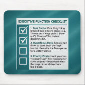 ADHD Productivity Executive Function Checklist Mousepad (Vorne)