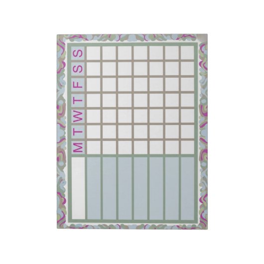 ADHD  Productivity Planner Weekly Checklist Notizblock (Rotiert)