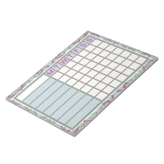 ADHD Productivity Planner Weekly Checklist Notizblock (angewinkelt)