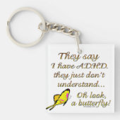 ADHD Schmetterling Schlüsselanhänger (Vorderseite)