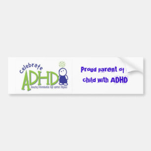 adhd, stolzes Elternteil eines Kindes mit ADHD Autoaufkleber