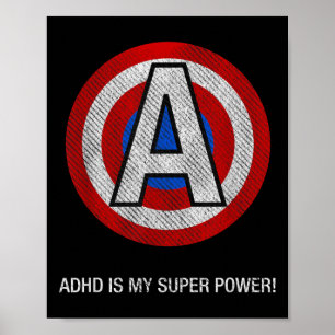 Adhd Super Power Motivierend Self Esteem &Amp; Aw Poster