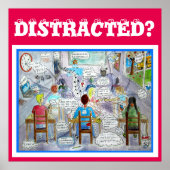 ADHD SYMPTOMEN POSTER "Distracted" (Vorne)