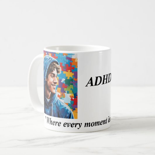 ADHD-Tasse Kaffeetasse (Vorderseite Links)