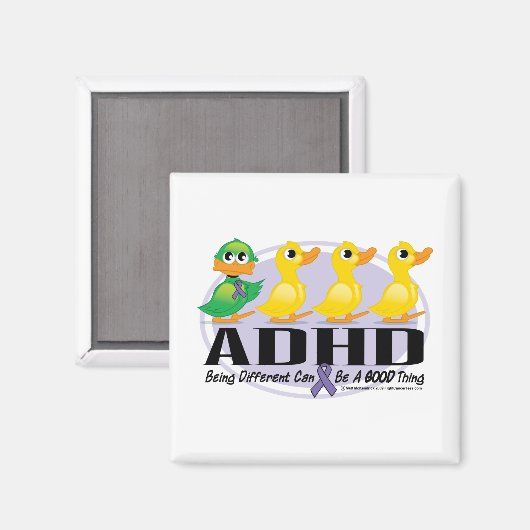 ADHD Ugly Duckling Magnet (Vorderseite/Rückseite)