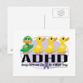 ADHD Ugly Duckling Postkarte (Vorne/Hinten)