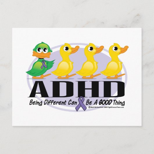 ADHD Ugly Duckling Postkarte (Vorderseite)