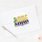 ADHD Ugly Duckling Runder Aufkleber (Umschlag)