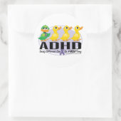 ADHD Ugly Duckling Runder Aufkleber (Tasche)