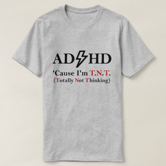 ADHD und Rock Musik. T-Shirt (Design vorne)