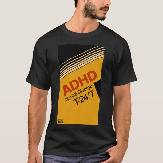 Adhd Video Cassette VHS neuronale Divergent T-Shirt (Vorderseite)