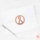 ADHD Warrior Ribbon White Round Sticker (Umschlag)