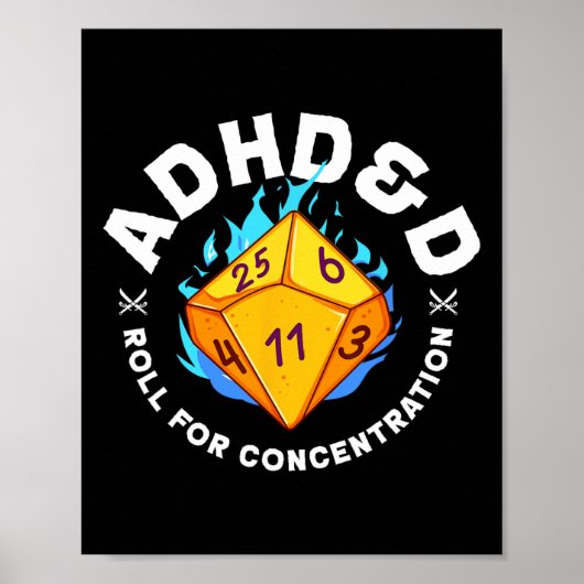 Adhdand Roll for Concentration and Awareness Fun Poster (Vorne)