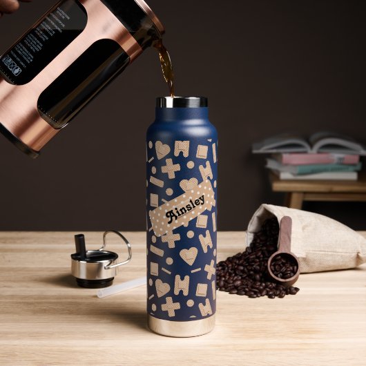 Adhesive Bandage Assortiment Personalisiert Trinkflasche (Kaffee)