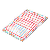 ADHS ADD Girl's Women's Weekly Checklist Erinnerun Notizblock (angewinkelt)