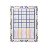 ADHS ADD Girl's Women's Weekly Checklist Erinnerun Notizblock (Rotiert)