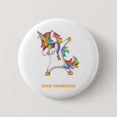 ADHS Awareness ADHD Awarrier Unzerbrechlich Button (Vorderseite)