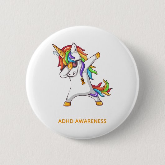 ADHS Awareness ADHD Awarrier Unzerbrechlich Button (Vorderseite)