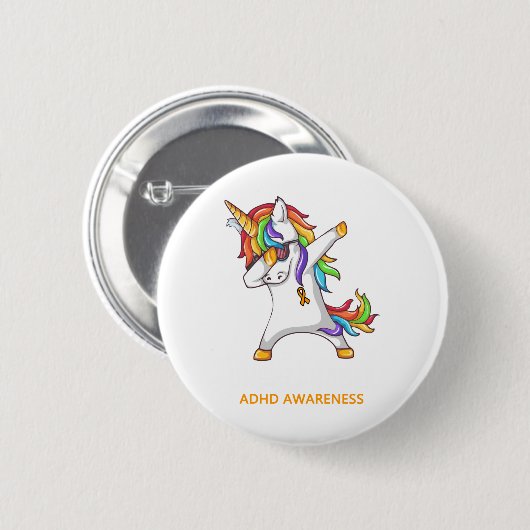 ADHS Awareness ADHD Awarrier Unzerbrechlich Button (Vorne & Hinten)