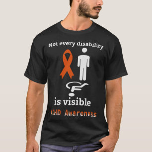 ADHS Awareness Es ist nicht Behinderung Orange Rib T-Shirt