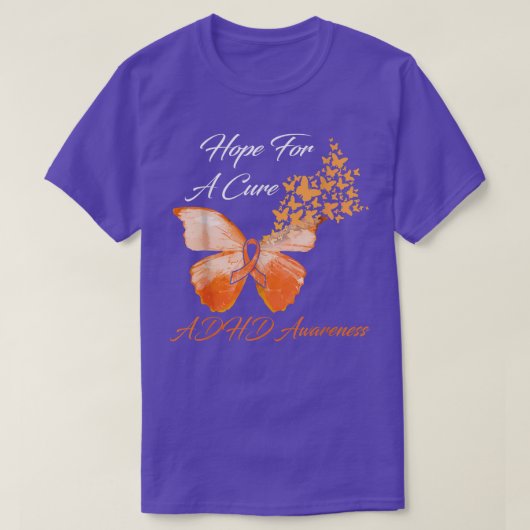 ADHS Awareness Hope for a cuure Butterfly T-Shirt (Design vorne)