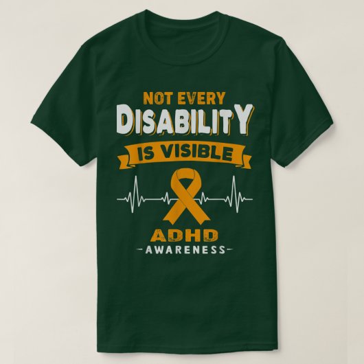 ADHS Awareness Nicht jede Behinderung ist sichtbar T-Shirt (Design vorne)