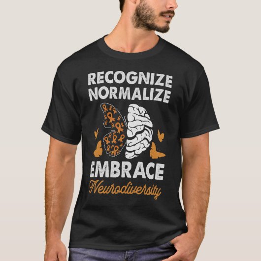 ADHS Awareness Recognalize Embrace Autsim T-Shirt (Vorderseite)