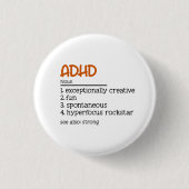 ADHS Definition Neuroversitätsbewusstsein Button (Vorderseite)